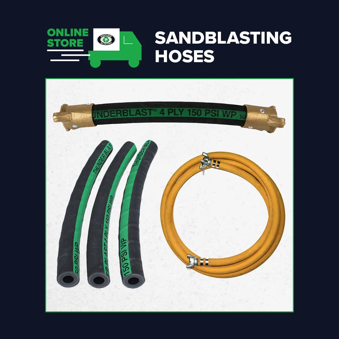 Alfagomma 3/4 Whip Hose (Pneumatic), 25ft w/ Nozzle Holder, Couplings