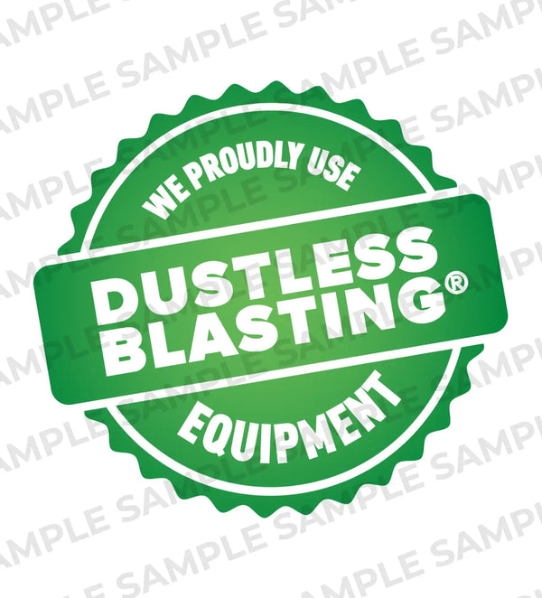 We Use Dustless Blasting® Equipment Badge - Download - Dustless Blasting® Online Store