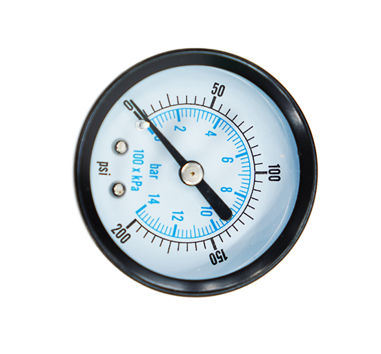 200 PSI Back Connection Pressure Gauge