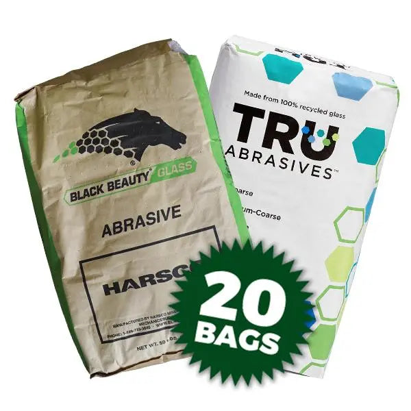 40/70 Recycled Glass Media (50 lbs per bag) - 20 Bags - Dustless Blasting® Online Store