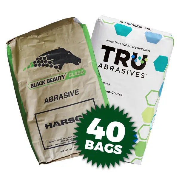 40/70 Recycled Glass Media (50 lbs per bag) - 40 Bags - Dustless Blasting® Online Store