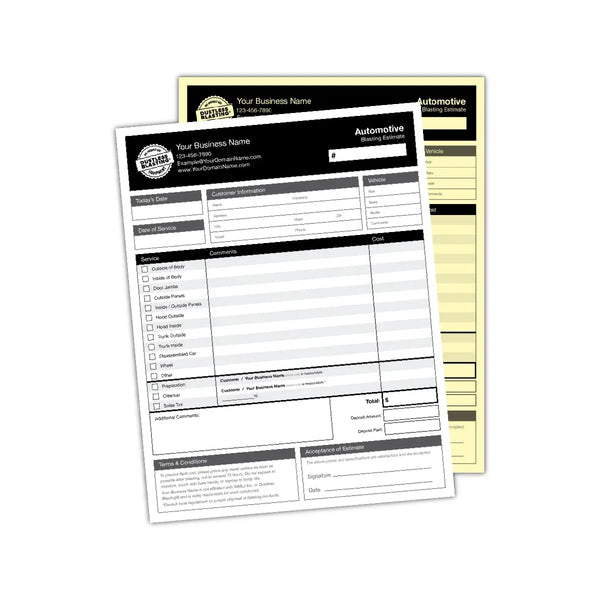 Automotive Quote Forms - Dustless Blasting® Online Store