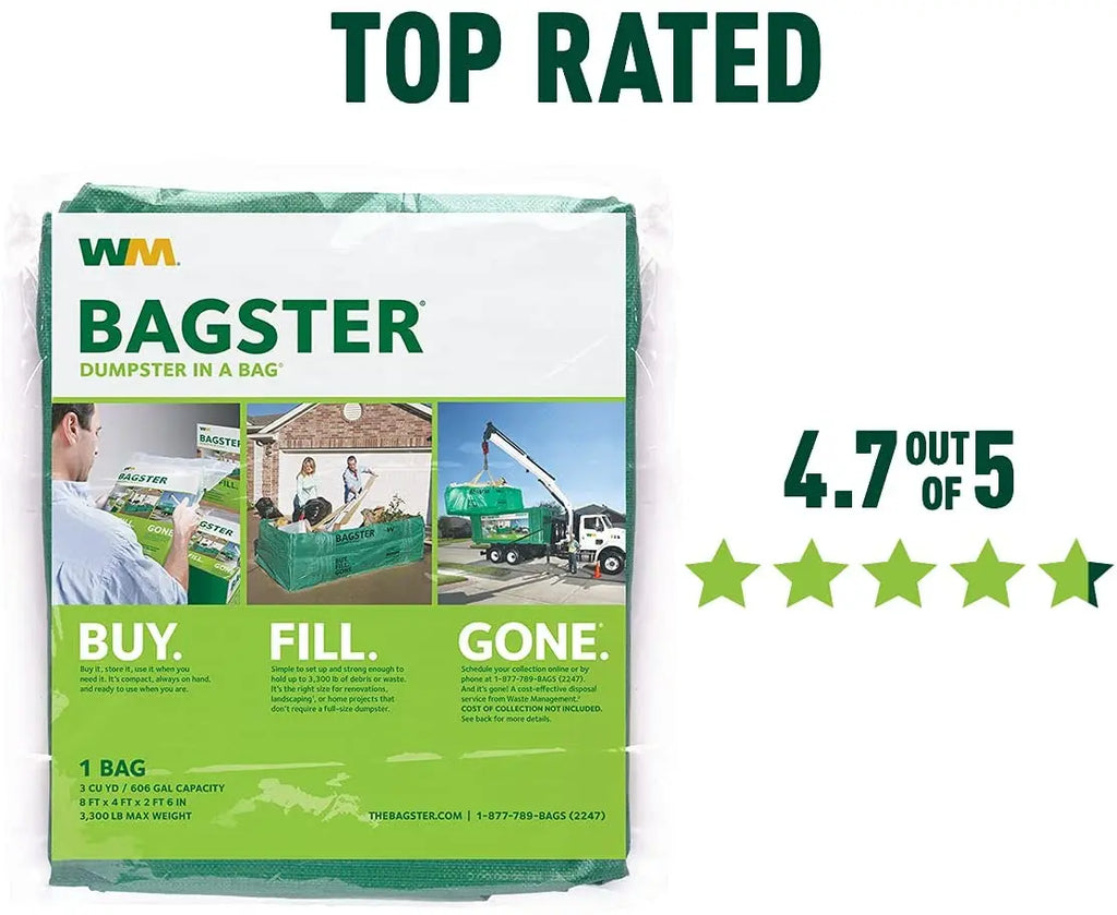 BAGSTER - Dumpster in a Bag - Holds up to 3,300 lbs
