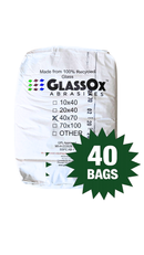 Full Pallet - GlassOx Abrasives™ 40/70 Mesh Size Crushed Glass 50lb Bags