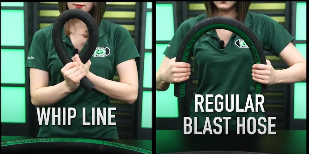 MightyLite 2-Ply Whip Hose, 25 ft with UltraLite SLV Nozzle - Dustless