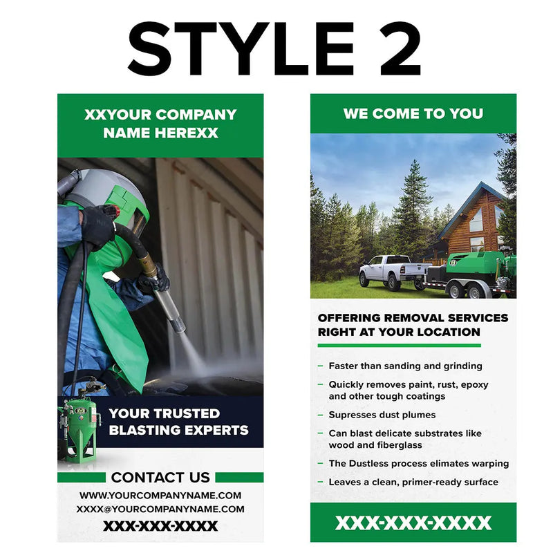 Standard Marketing Bundle - Business Cards, Rack Cards, and Quote Forms! - Dustless Blasting® Online Store