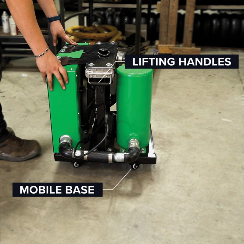 Portable Air Drying and Cooling System with Locking Swivel Casters  - 425 SCFM Capacity