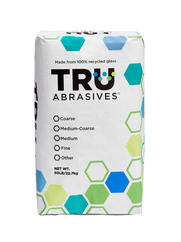 TRUAbrasives® 40/70 Mesh Size Crushed Glass